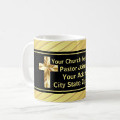 Mug Classe Or Et Noir Pasteur D'église (Devant gauche)