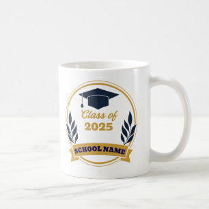 Mug Classe personnalisée de [Année] Graduation et nom 