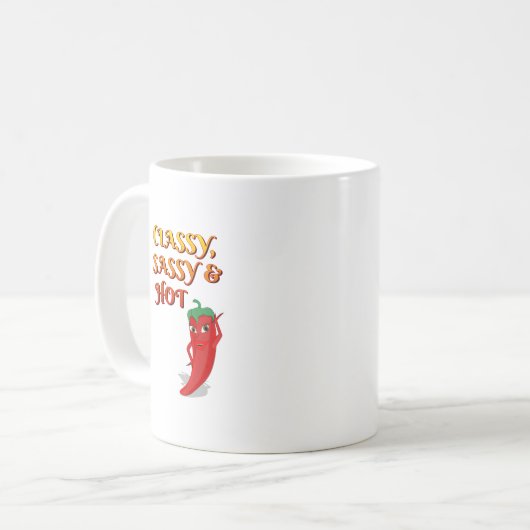 Mug Classé Sassy Et Hot Pepper Diva (Devant gauche)