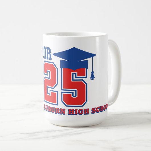 Mug Classe supérieure de 2025 (Devant droit)