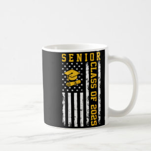 Mug Classe supérieure de 2025 drapeau américain lycée