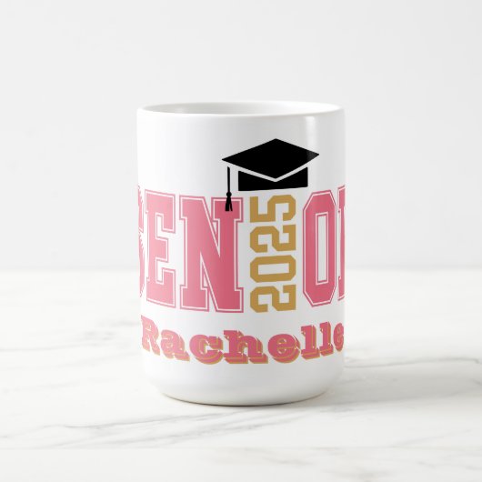 Mug Classe supérieure de 2025 Personnalisée (Centre)