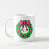 Mug Classic Christmas Wreath with Bow (Gauche)