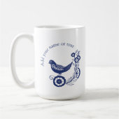 Mug Classic Dutch Blue Delft Tile Bird Design (Gauche)