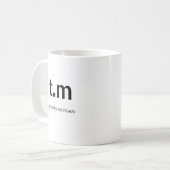 Mug Classic Elegant Minimal Monogram Coffee (Devant gauche)