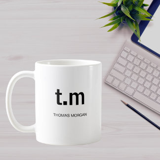 Mug Classic Elegant Minimal Monogram Coffee
