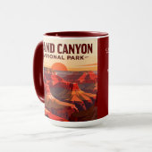 Mug Classic Grand Canyon WPA Style Personalized (Devant gauche)
