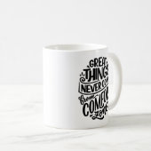 Mug Classic Gras Typographie Noire Citation Confort Mo (Devant droit)