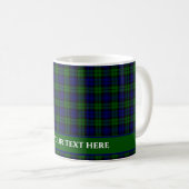 Mug Classic Green & Navy Blackwatch Tartan Plaid (Devant droit)