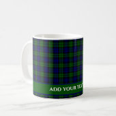 Mug Classic Green & Navy Blackwatch Tartan Plaid (Devant gauche)