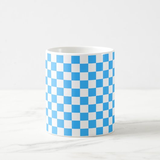 Mug Classic light blue checkerboard  (Centre)