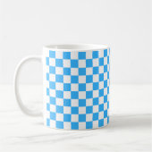 Mug Classic light blue checkerboard  (Gauche)