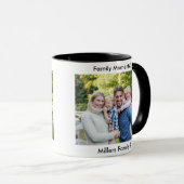 Mug Classic Modern Two Photo Minimalist Family Keepsak (Devant droit)