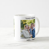Mug Classic Modern Two Photo Minimalist Family Keepsak (Devant droit)