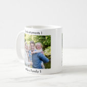 Mug Classic Modern Two Photo Minimalist Family Keepsak (Devant gauche)