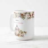 Mug Classic Nom élégant Noël Chocolat chaud Grand (Devant gauche)