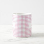 Mug Classic Pink Gingham Personalized Name  (Centre)