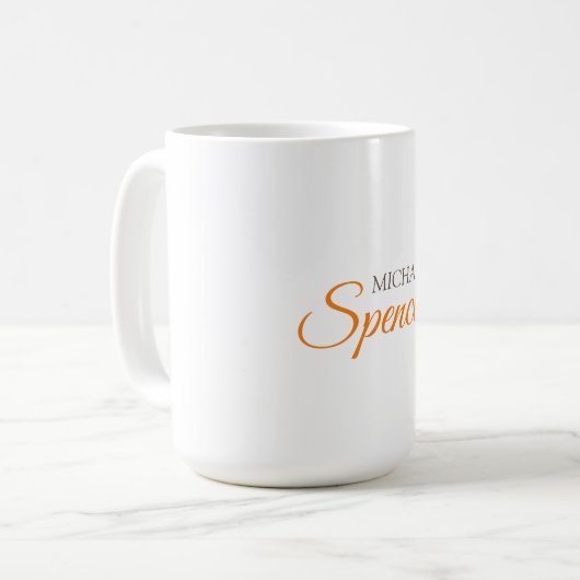 Mug Classic Plain Simple Clean Nom professionnel (Devant gauche)