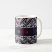 Mug Classic Red White Blue Nordic Fair Isle Knit (Devant droit)