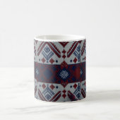 Mug Classic Red White Blue Nordic Fair Isle Knit (Centre)