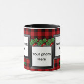 Mug Classic rouge plaid personnalisation modèle photo (Centre)