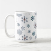 Mug Classic Snowflake Silhouettes Pattern Christmas (Gauche)