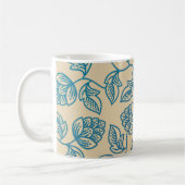 Mug Classic Vintage Hop Leaves Pattern (Gauche)