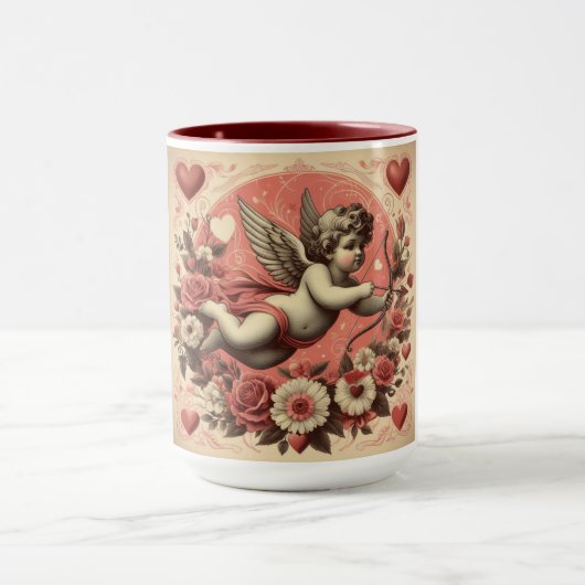 Mug Classic/Vintage/Retro Saint-Valentin cupide (Centre)