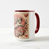 Mug Classic/Vintage/Retro Saint-Valentin cupide (Devant droit)