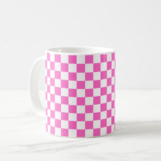Mug Classic visual pink checkerboard  (Devant gauche)