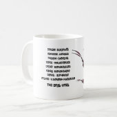 Mug Classification scientifique de la krill papillon b (Devant gauche)