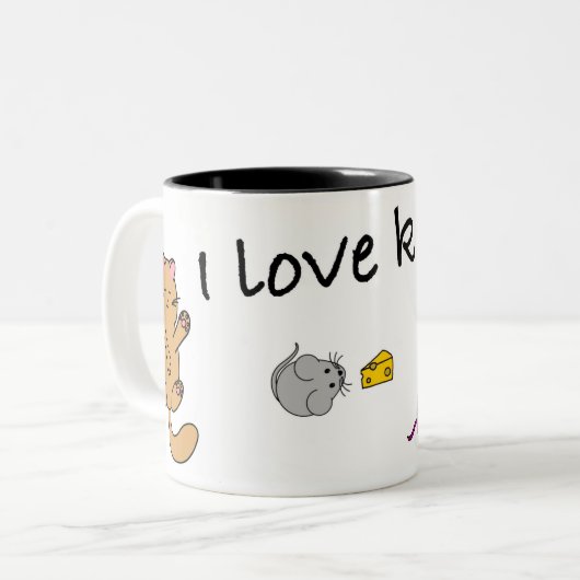 Mug classique, 11 oz, avec I LOVE KATZ (Devant gauche)