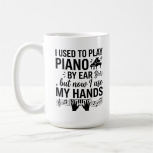 Mug Classique 15 oz Oreille Piano Blague de Papa
