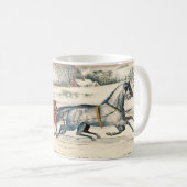 Mug Classique 1853 Traîneau Currier Ives Route Hiver (Devant droit)