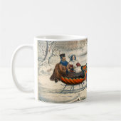 Mug Classique 1853 Traîneau Currier Ives Route Hiver (Gauche)