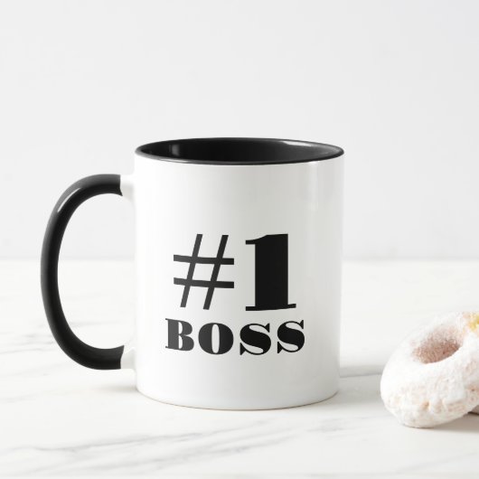 Mug Classique #1 Boss Bicolore Gras (Avec donut)
