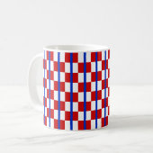 Mug Classique à Damier Patriotique (Devant gauche)