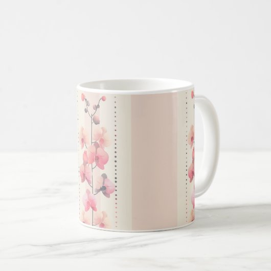 Mug classique à fleurs (Devant droit)