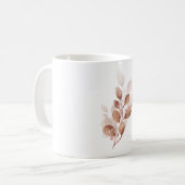 Mug Classique à l'Aquarelle de Feuille Beige Minim (Devant gauche)