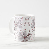 Mug Classique à l'Illustration Botanique de Fleurs (Devant gauche)