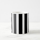 Mug Classique Abstrait à Rayures Noires et Blanche (Centre)