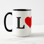Mug Classique AMOUR Coeur Élégant minimaliste (Gauche)