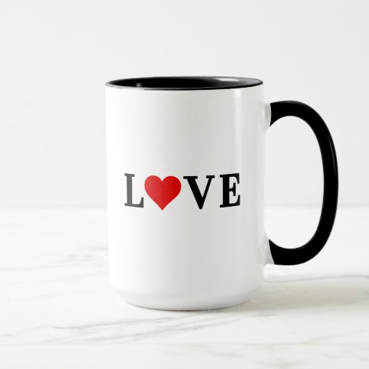 Mug Classique AMOUR Coeur Élégant minimaliste (Droite)