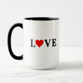 Mug Classique AMOUR Coeur Élégant minimaliste (Gauche)