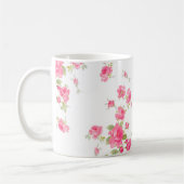 Mug classique avec roses roses (Gauche)