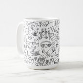 Mug Classique Black & White Doddle Life ! (Devant gauche)