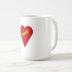 Mug classique blanc I LOVE TENNIS