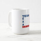 Mug classique blanc TEXAS PISCINE (Devant gauche)