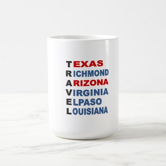 Mug classique blanc TRAVEL USA (Centre)