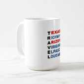 Mug classique blanc TRAVEL USA (Devant gauche)